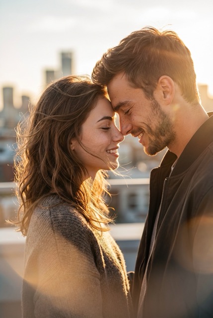 Golden Hour Rooftop Romance